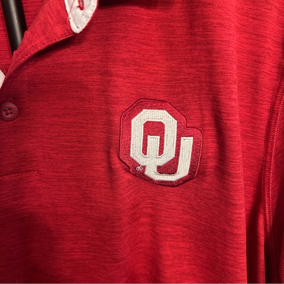 Oklahoma University Logo Red Polo Shirt by Columbia - Picture 4 of 6